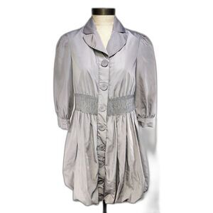 Twelve by Twelve Gray Dress Jacket Trench Coat Size S